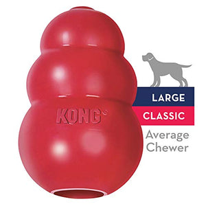 KONG Classic Natural Rubber Dog Toy - Chew, Chase & Fetch |  Large Dogs