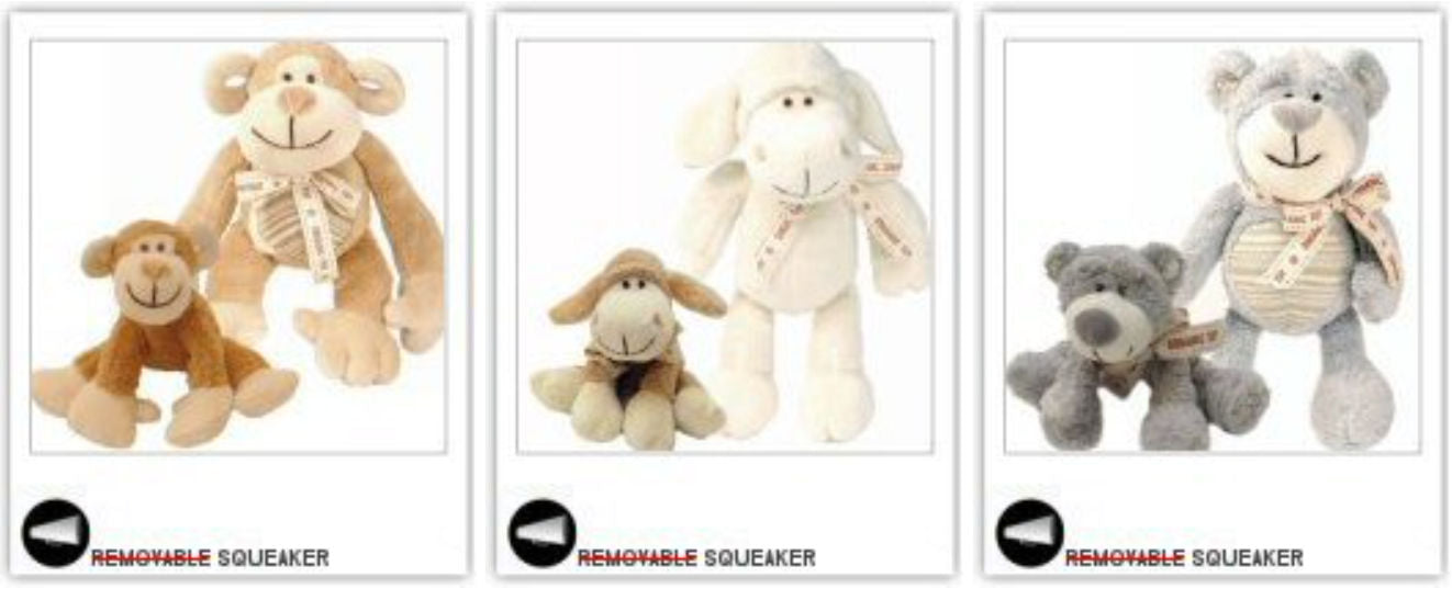 Cutest Organic Dog Toys – and safe with removable squeaker!