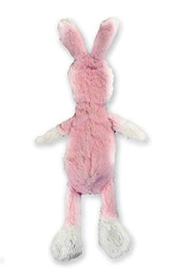 FGA MARKETPLACE Pink Rabbit & Duck Flat NO Stuffing NO Squeak Plush Dog Toy 21"