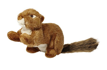 Fluff & Tuff SQUEAKERLESS Red Squirrel Plush Dog Toy