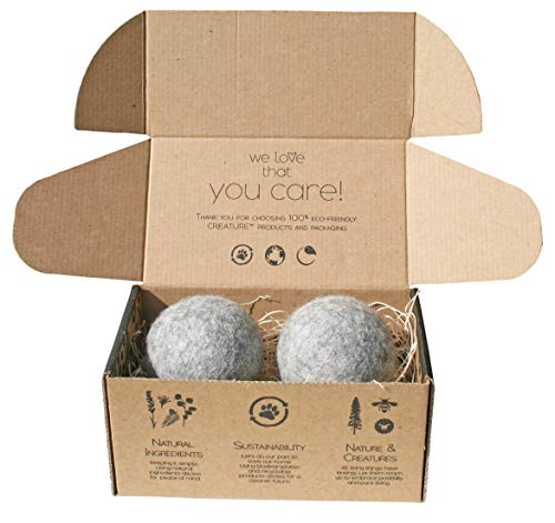 Eco-Friendly 100% All Natural Wool (Set of 2) Dog Toy Balls - Handmade