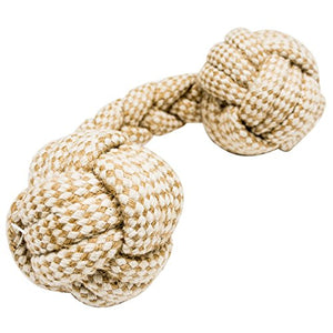 Organic Natural Dye-Free Cotton Covered Hemp Rope Dog Chew Toys | 4 Pack
