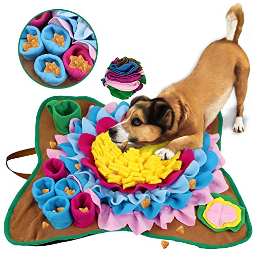 Vivifying Snuffle Mat for Dogs, Interactive Feeding Game for Boredom and  Mental Stimulation, Sniff Mat Encourages Natural Foraging Skills and Slow  Eating Blue+Orange+Green