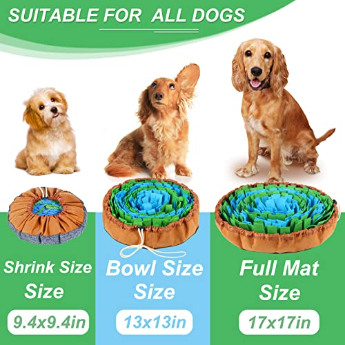 quebran interactive dog toys snuffle mat for dogs, chips dog snuffle toy  treat puzzle toys, large