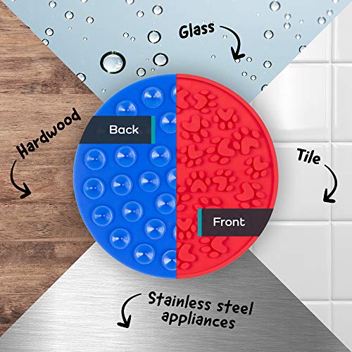 Matier Dog Peanut Butter Lick Pads w Suction Cups for Pet Bathing, Grooming & Training | 2 pcs