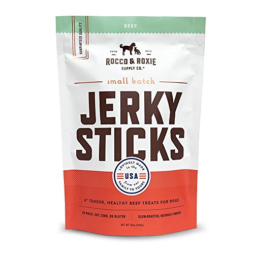 Rocco & Roxie All Natural Grain-Free Beef Jerky Soft-Chew Stick Dog Treats